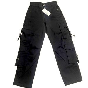 Forever 21 NWT CARGO BLACK HIGH RISE JEANS SIZE XS